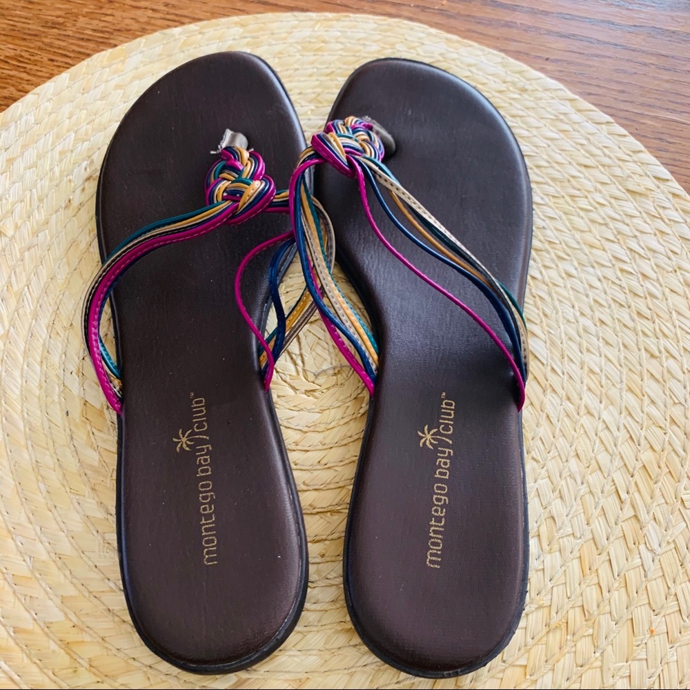 Montgomery Bay Club Thong Slip-on Sandals Size 8.5